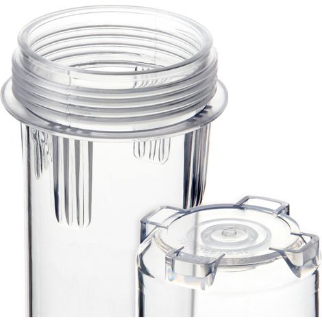 Wasserfilterkartusche mit Messingmundstück, transparente, rutschfeste Filterflasche für die Vorgrobfiltration, 10-Zoll-Baumwollset mit 2 Stück G1/2-Gewindeanschluss (1/5)