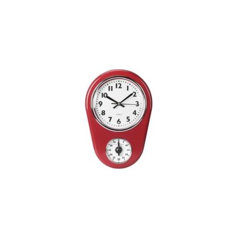 Reloj de pared grande de estilo vintage con temporizador para la cocina.