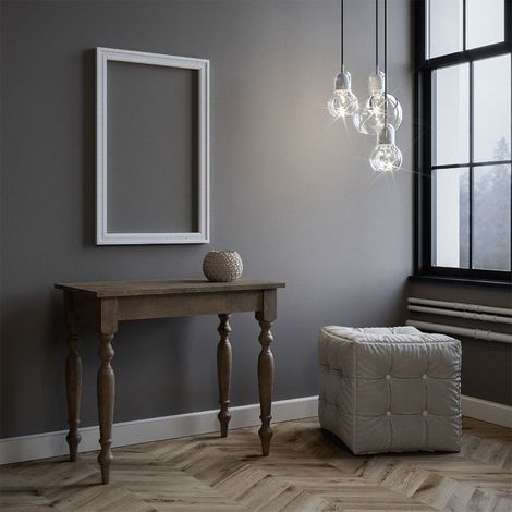Tavolo consolle "Vicenza" allungabile in legno per sala da pranzo -Allungabile fino a 204 cm / Noce (1/5)