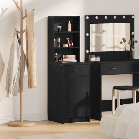 Highboard Schwarz Eichen-Optik 40 x 40,5 x 135 cm Holzwerkstoff