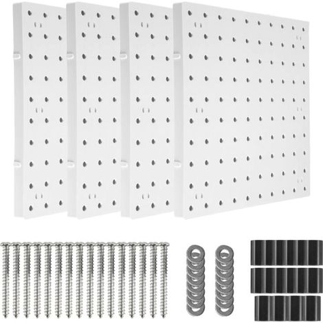 Pannelli perforati, organizzazione delle pareti, pannelli perforati per pareti, stanze per hobby, cucine, garage, soggiorni, bagni (4 pezzi) (1/4)