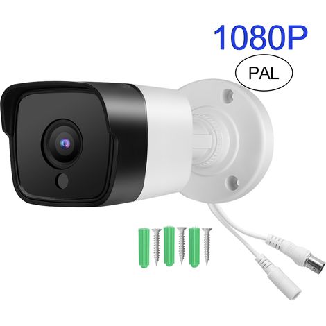 Caméra de sécurité extérieure analogique Bullet IP66 TVI/AHD/CVI/CVBS, boîtier plastique, vision nocturne, 1080P PAL, 1 pièce (1/5)