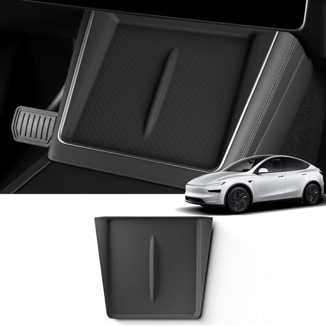 Alfombrilla de carga inalámbrica nueva para la consola central, alfombrilla de silicona antideslizante, compatible con Tesla Model Y Juniper 2026 y 2025, color negro. (1/5)
