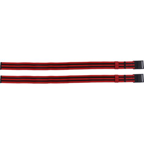 2 Bandes d'Entraînement d'Occlusion Sanguine 101cm Rouge pour Développement Musculaire des Jambes (1/5)