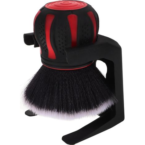 Brosse de Détail pour Voiture Intérieure Ambiance Estivale, Design Polyvalent en PP et TPR, Facile à Utiliser Support Pratique Rouge (1/5)