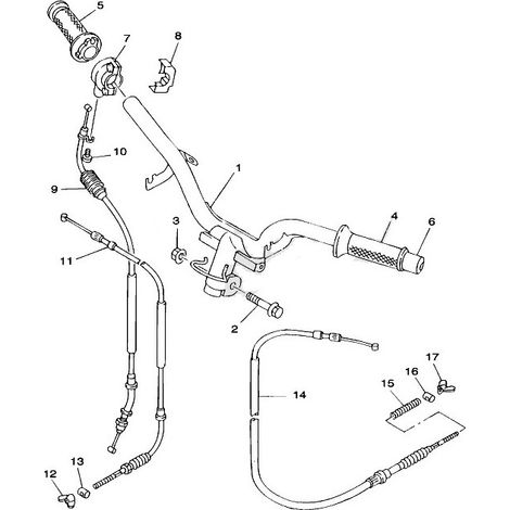 Yamaha 4KC-F6341-00 Cable freno delantero Cygnus 125 '94/98