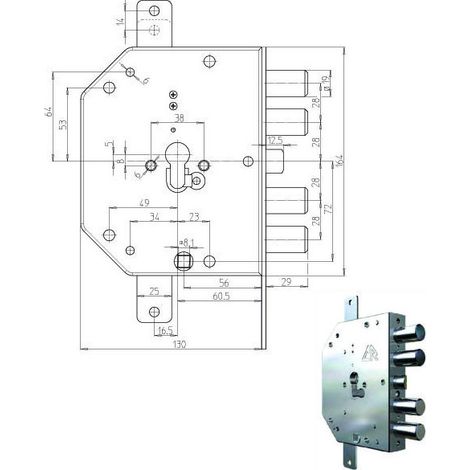 Serrure Sic.Triplex Sx Cil. 2155G-11 Cr