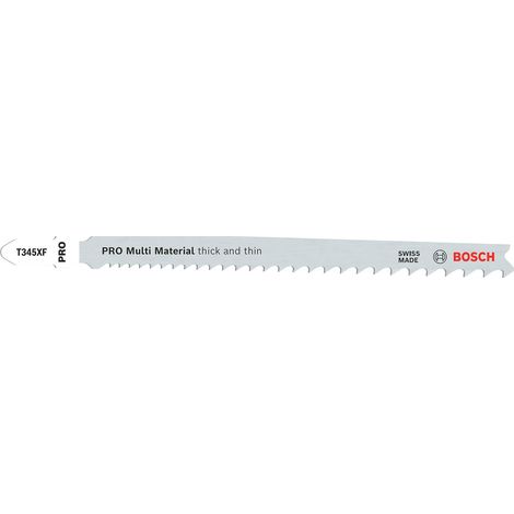 Bosch PRO Multi Material thick and thin T345XF Stichsägeblatt 132 mm 2-tlg. - 2608655101 (1/3)