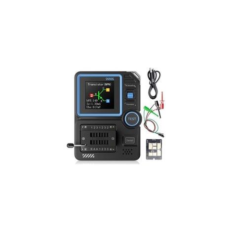 Tester per transistor LCR-P1, misuratore di transistor con display a colori, misuratore di resistenza di diodi e condensatori, misuratore LCR, misuratore di resistenza LCR, tester multifunzione IR per (1/4)