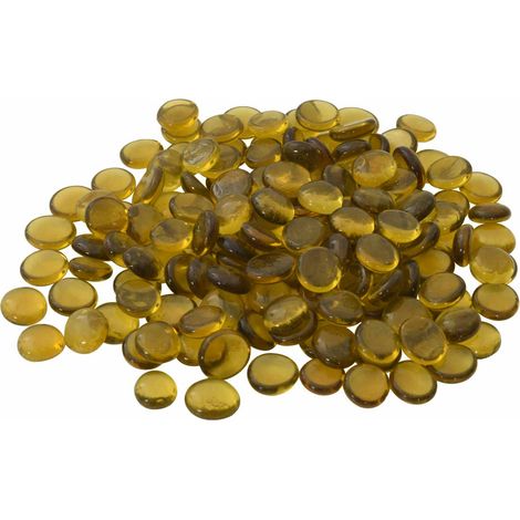 Pépite en verre 17-19 mm Jaune Verre vidaXL (1/3)