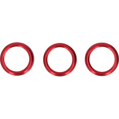 Ensemble de 3 pièces de garniture de bouton de commande de climatisation rouge pour console centrale intérieure, accessoires de remplacement pour Mazda 3 6 (1/5)