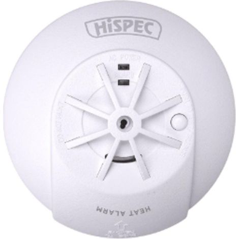Hi-Spec HSSA/HE/FF10 Mains Interconnectable Fast-Fix Heat Detector with 10-Year Rechargeable Battery Backup