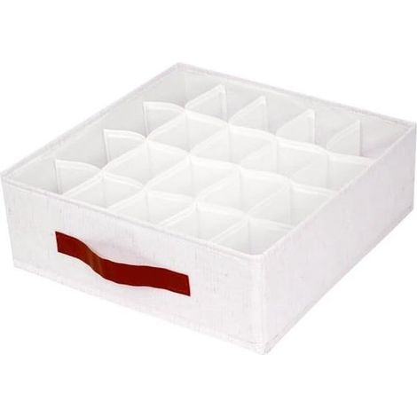 Schubladenorganizer, Aufbewahrungsbox-Set, Baumwollleinen mit Griffen (20 Fächer, 32 × 32 × 11 cm) (1/5)