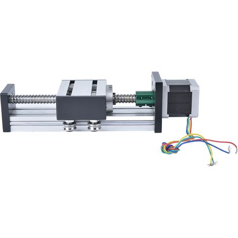 Rail de guidage linéaire à vis à billes à arbre unique et course de 200 mm pour table coulissante CNC avec moteur 42 (1605) (1/5)
