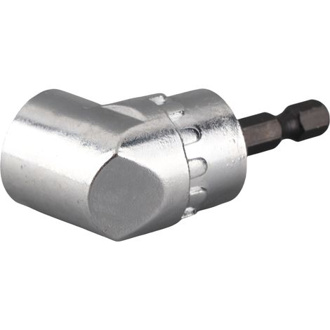 Adaptateur porte-embout magnétique 1/4 pouce hexagonale, rallonge à angle droit 105° pour visseuse, fixation rapide, support de douille et foret, gaine de connexion pour perçage (1/5)
