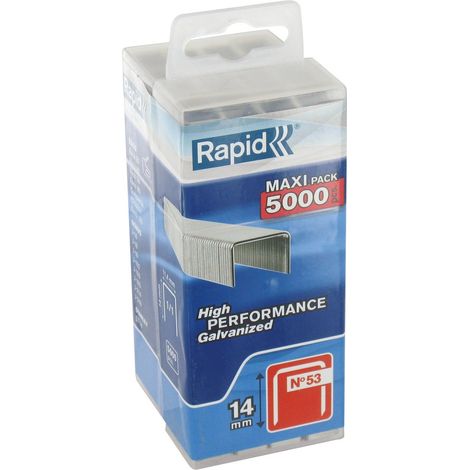 Grapa N°53, 14mm, Galv. 5000 Piezas - Rapid
