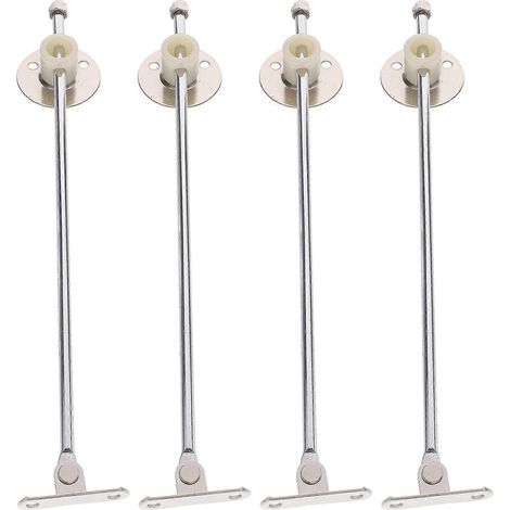 Scharnierhalterungen für Deckel, Klappendämpfer, Scharniere für Küchenschranktüren – 23,00 x 3,65 x 0,50 cm – Silber (1/4)