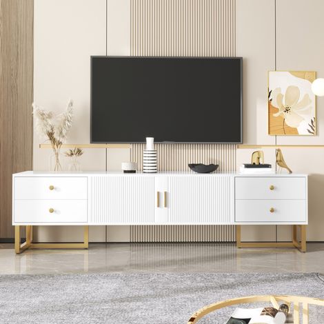 mobile tv 175 cm con cassetti ante e piedi dorati OKMYHOME (1/5)