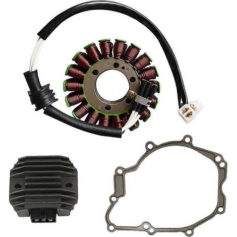 Compatible avec YZF R6 R6S YZFR6 YZFR6S 4JH-81960-00-00 Ensemble redresseur de tension de stator de bobine d'allumage pour moto (1/5)