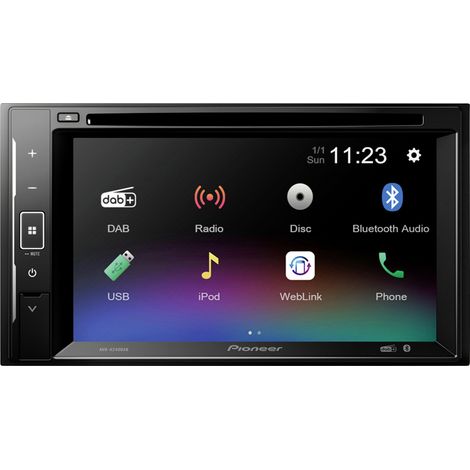 Pioneer AVH-A240DAB Doppel-DIN Moniceiver Anschluss für Lenkradfernbedienung, Anschluss für Rückfahr