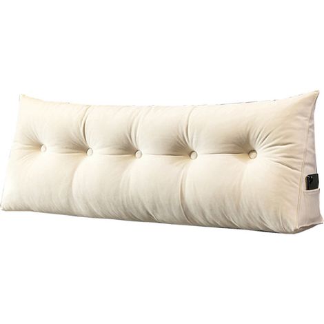 Coussin Dossier Lit - Rembourrage PP Élastique - Tissu Velours Doux - Pour Tête De Lit Canapé Siège - 1 Pièce (1/5)