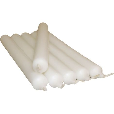 Bougies de dîner blanches en vrac - Vendu par 5- Vendu par 5 (1/2)