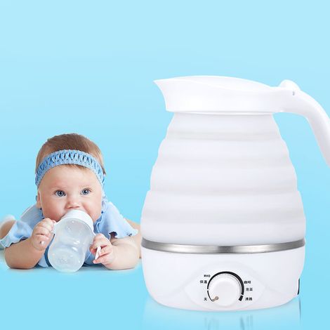 Bouilloire électrique pliable en silicone portable de 0,7 L, mini idéale pour les voyages et la maison, bouilloire thermos automatique, norme européenne 220 V (1/5)