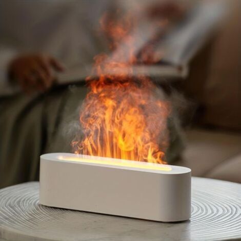 Diffuseur d'huiles essentielles pour aromathérapie, blanc, 1 unité, capacité d'humidification adaptée au yoga. (1/5)