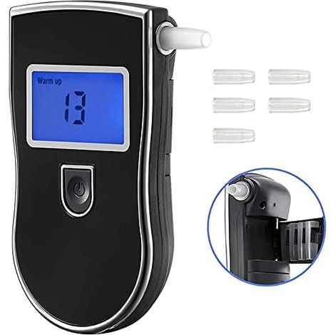 Alcootest portable numérique, capteur semi-conducteur haute précision, avec 5 embouts buccaux (1/3)