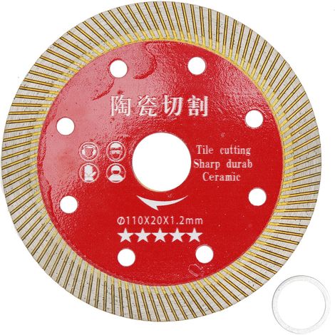 Disque diamanté céramique pour meuleuse, lame de sciage polissage porcelaine, disque à tronçonner 115mm (1/5)