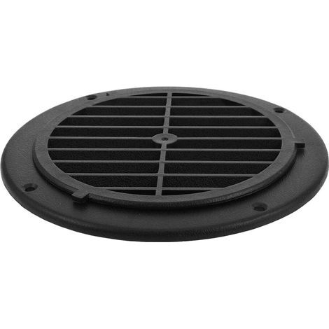 2Pièces Cache Aération Rv En PP Noir Avec Lames Réglables Et Élégantes (1/2)
