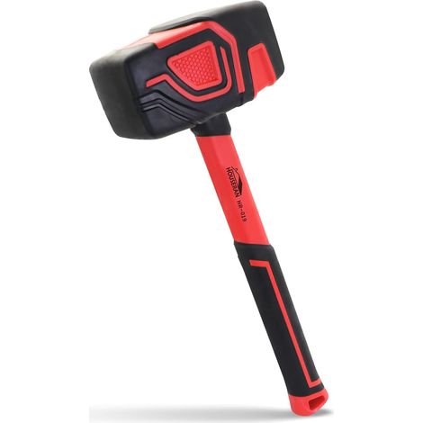 Maillet Caoutchouc Anti-Rebond 1021g, Marteau Caoutchouc Bricolage Maillet caoutchouc anti-rebond 36 oz, tête durable et manche antidérapant pour bricolage, montage, réparation et travaux. (1/5)