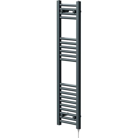 Wholesale Domestic Pizarro Anthracite 1200mm x 300mm Straight Electric Heated Towel Rail (1/5)