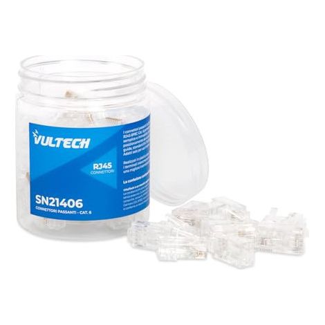 PLUG RJ45 UTP PASSANTI 50Pz 8P8C CAT6E (1/4)