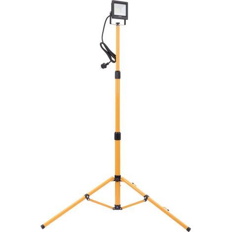 – Projecteur LED trépied 30W IP65 – Lumière blanche froide 6000K – 2100 lumens – Hauteur réglable jusqu'à 150cm – Résistant aux projections d'eau