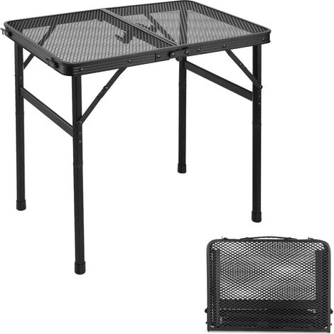 Faltbarer Campingtisch höhenverstellbar 27/56cm, Aluminium, Outdoor Picknicktisch (1/5)