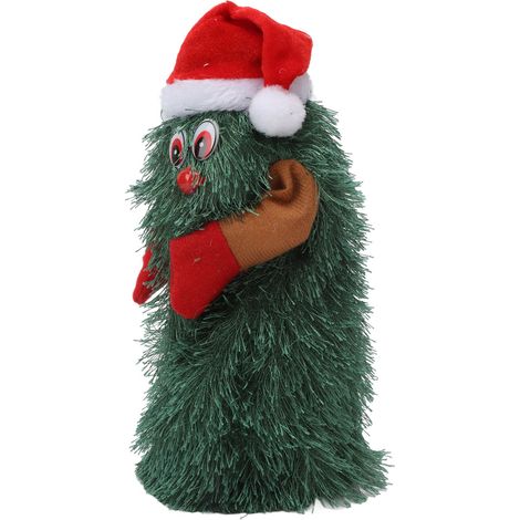 Drehbarer, musikalischer Tischweihnachtsbaum in Form einer hübschen Pflanze, dekorative Figur (1/5)