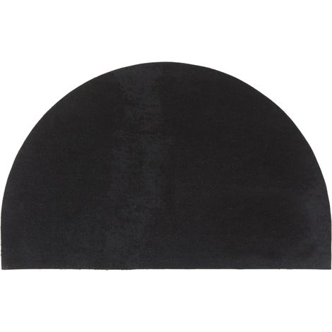 Maison Exclusive - Fußmatte Schwarz Halbrund 50x80 cm Kokosfaser