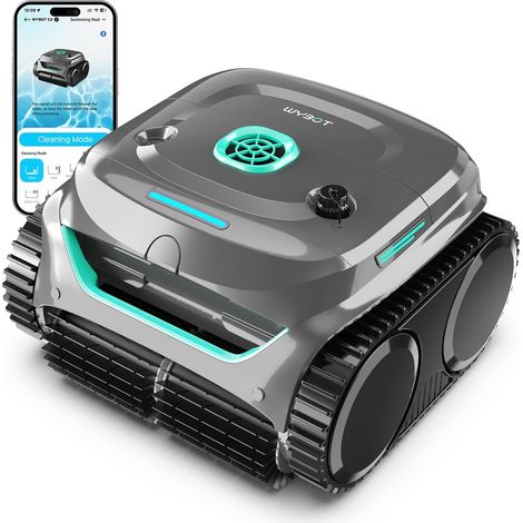 Robot Piscine sans Fil pour Piscines Enterrées 150㎡, Double Filtration, 3 Moteurs, Aspiration Puissante, Nettoyage Parois (1/5)