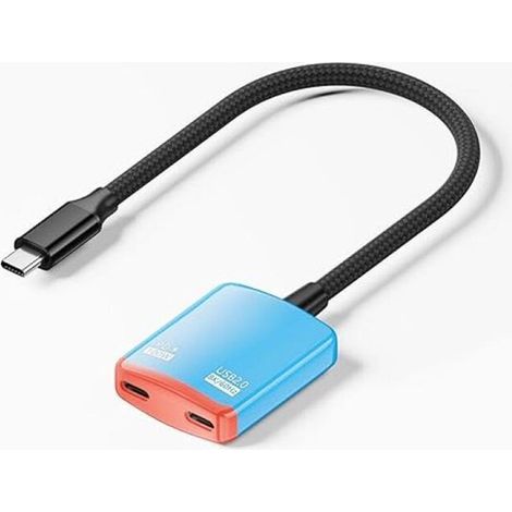 Hub splitter con doppia porta USB-C - Universale per occhiali AR/Switch/Steam Deck (1/5)