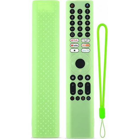 Bright Green Silicone Case for Xiaomi TV Remote Control XMRM-P3, Protection Against Dust and Drops (1/5)