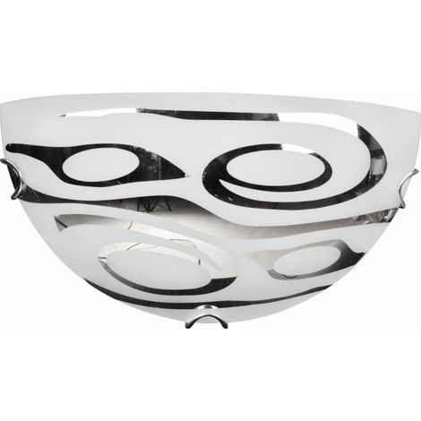 Plafoniera Candellux Edgar 11-09227 cromata vetro 30cm E27 (1/2)