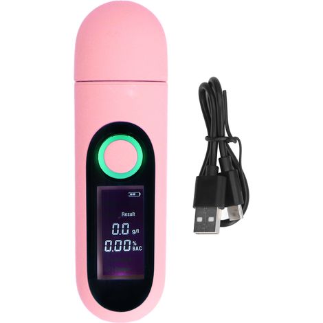 Testeur d'Alcool Professionnel avec Affichage LCD 3 Couleurs, Recharge USB, Mesure sans Contact par Soufflage (1/5)