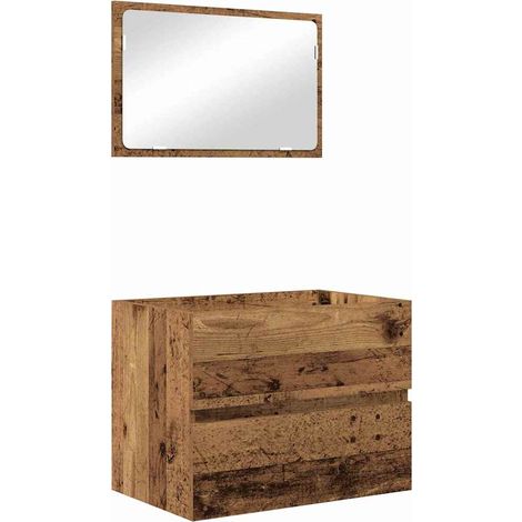 Maison Exclusive - Badezimmermöbel-Set 2 pcs Altholz Sperrholz un