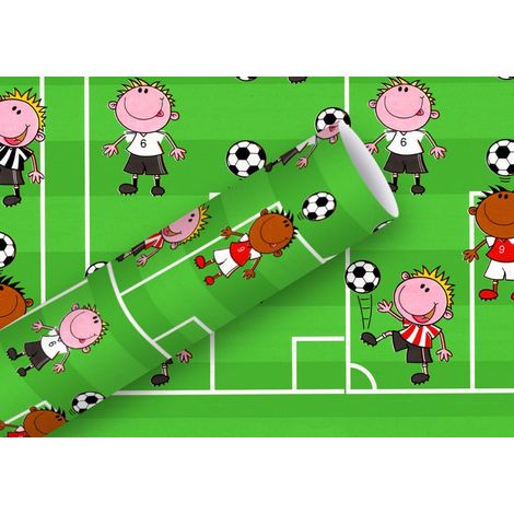 Geschenkpapier Fußballspiel 2 m Geschenkpapier