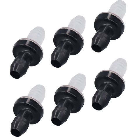 6 Clapets Anti-Retour en Plastique 1 Sens pour Eau et Air, Diamètre 10MM 3/8", Membrane en Silicone, Corps en PP (1/5)
