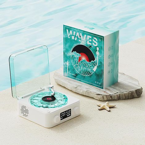 Lecteur Vinyle Aqua Avec Haut-Parleur Bluetooth - Platine Vinyle Vintage Compatible Bluetooth (1/5)