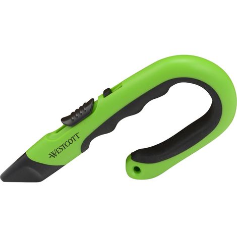 WESTCOTT CUTTER EN CÉRAMIQUE CUTTER UNIVERSEL AVEC LAME EN CÉRAMIQUE À RESSORT LAME ARRONDIE ET POIGNÉE ERGONOMIQUE CUTTER