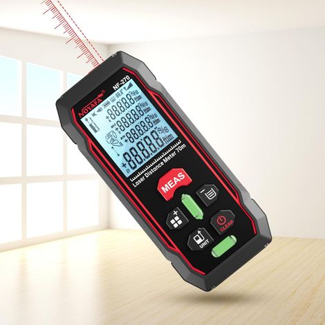 Instrument de mesure Laser 229 ft, outils de mesure Laser multifonctions NF-270 avec grand écran LCD, Mode de mesure, Mode pythagore, mesure en temps réel de Distance, surface, Volume