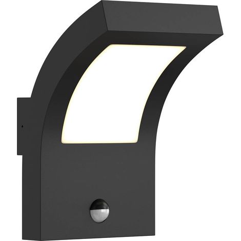 Arcchio Lámpara de pared exterior 'Advik' en Negro Aluminio